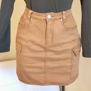 Brown Utility Skirt
